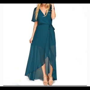 Show Me Your MUMU high low maxi wrap dress